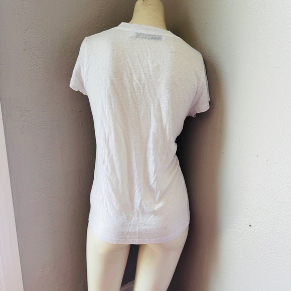 I R O linen white v neck short sleeve oversized tshirt size xxs - Picture 3 of 11